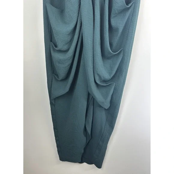 City Chic Braelynn Maxi Dress Emerald Tulip Flutter S Plus Size 16 Wedding *Flaw - Picture 9 of 16